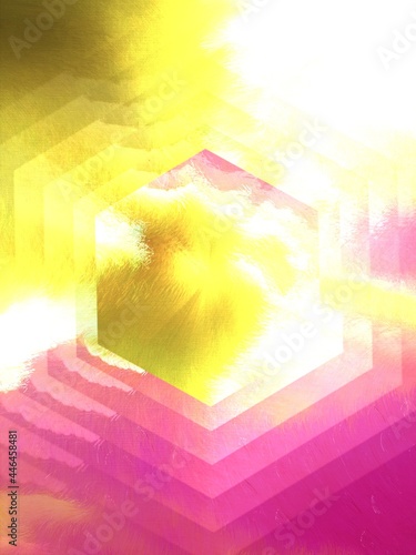 Graphical Abstract Painting Art Background Texture,Abstract Colorful Geometrical Artwork Poster,Modern Conceptual Art,Synthwave Aesthetic Vaporwave Poster Print,3D Rendering,3D Illustration