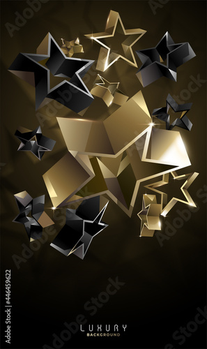 Luxury background, Star shape, vector illustration.

