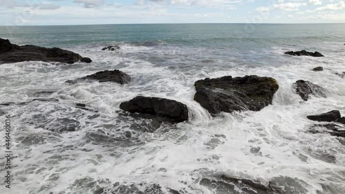 Waves crashing on rocks - Drone