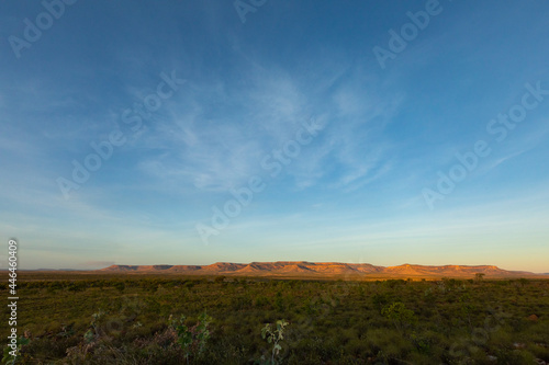east kimberley landscape with pentecost range on horizon photo