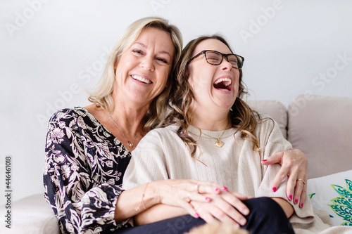 mother and daughter from a series featuring a young woman with Down Syndrome photo