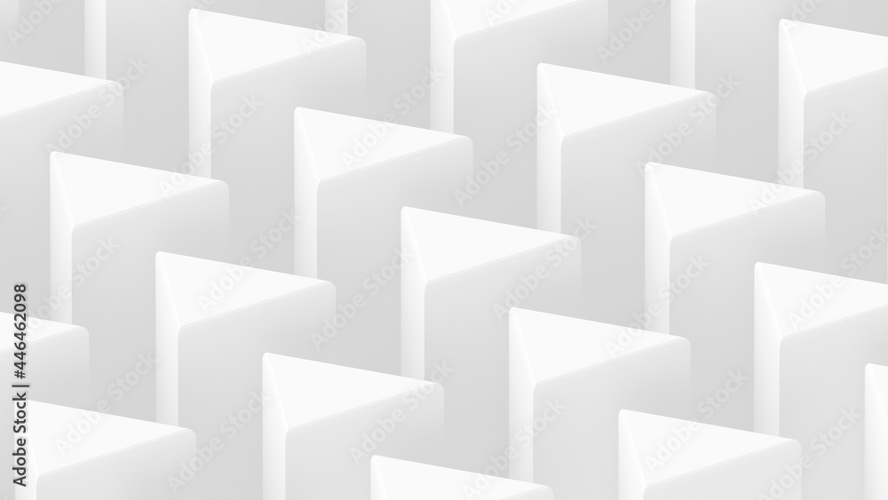 Fototapeta premium Low contrast decorative background with triangular elements. Light colors