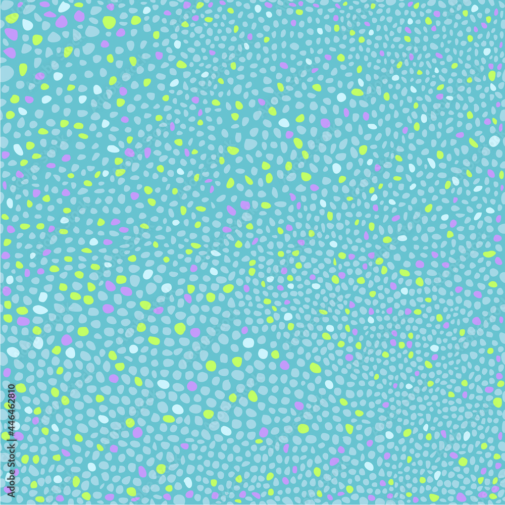 Vector seamless abstract pattern with bright dots on turquoise background. Vector seamless abstract pattern with bright dots on turquoise background.