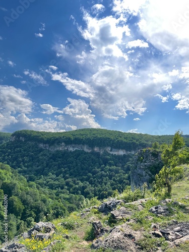 landscape with blue sky