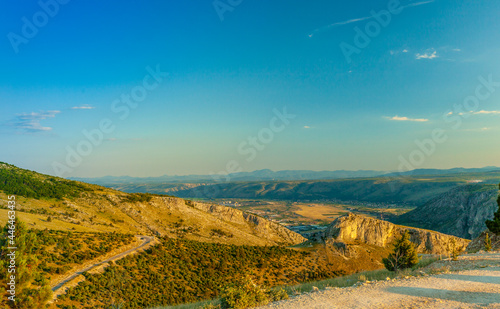 Beautiful view of the landscape around Mostar
