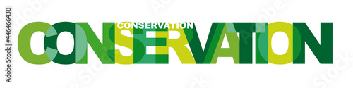 conservation - vector of stylized greenly font
