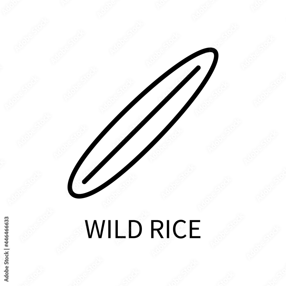 Icon Of The Wild Rice Line In A Simple Style. Vector sign in a simple style isolated on a white background. Original size 64x64 pixels. Icon Of The Wild Rice Line In A Simple Style. Vector sign in a simple style isolated on a white background. Original size 64x64 pixels.