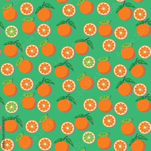 seamless vector pattern with orange