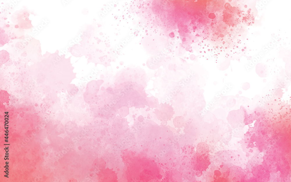 Pink watercolor on white background illustration