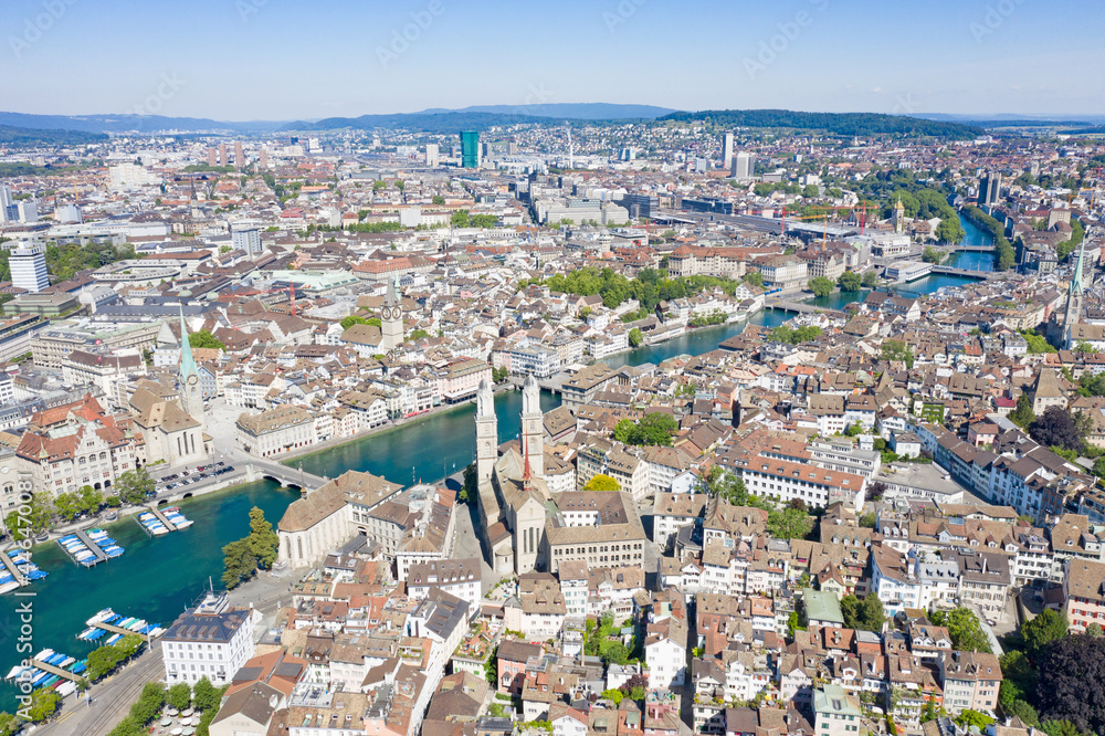 Fototapeta premium Zurich in summer