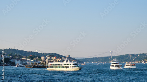 Istanbul. View of the Bosphorus and Rumeli Hisar with the Fatih Sultan Mehmet Bridge © Tereza