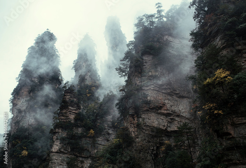 Mountain landscape of Zhangjiajie national park