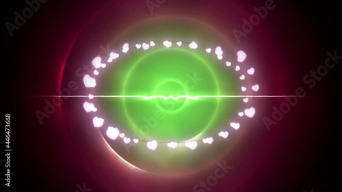 Wallpaper Mural Animation of christmas decoration fairy lights with copy space over green circles Torontodigital.ca