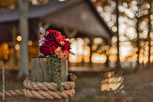 Wedding bouquet in the fall