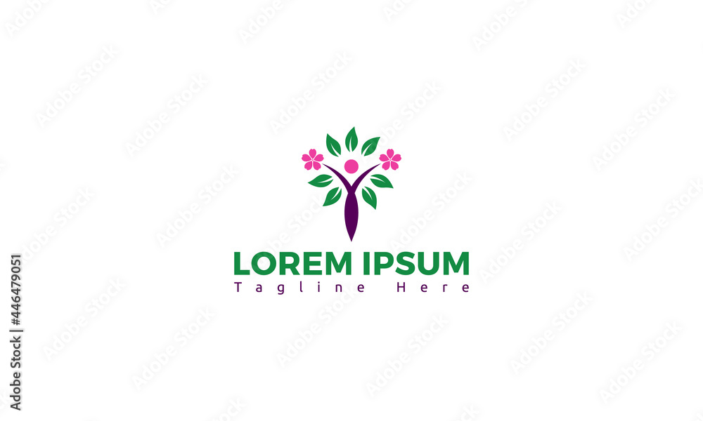 Wellness Health Care Natural Leaf Logo Vector Template Wellness Health Care Natural Leaf Logo Vector Template