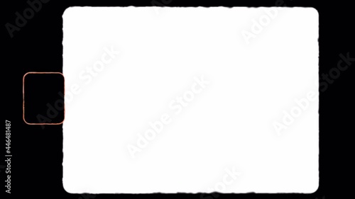 Authentic Super 8 Film Frame with Sprocket Hole for Retro Vintage Effects with Digital Video. Empty Cinema Film Without Noise. Create the Retro Vintage Archival Footage Look with Your Digital Footage