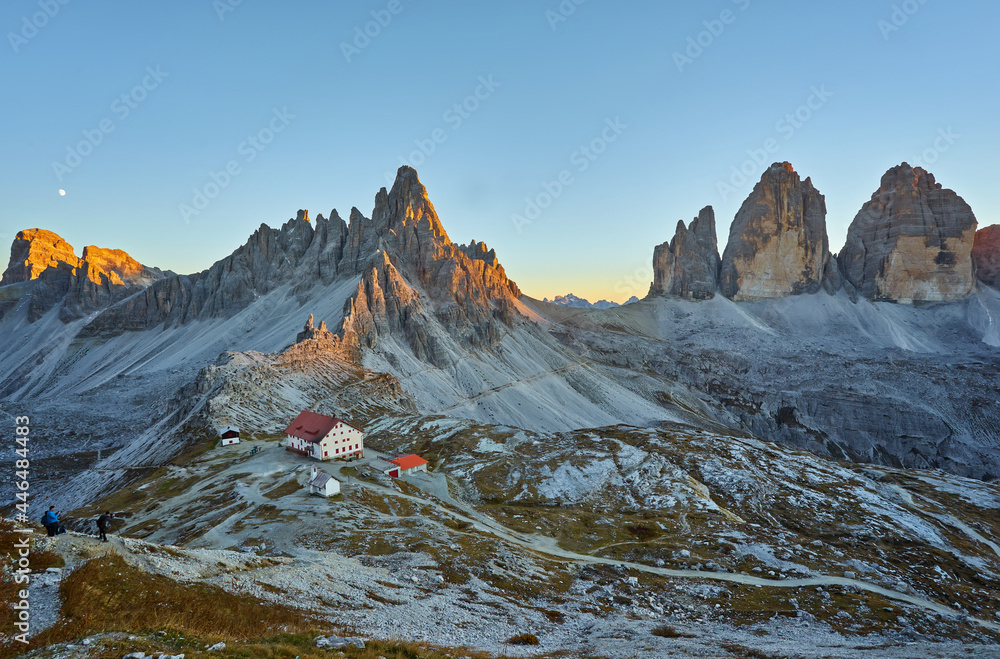 landscape at Tre Cime di Lavaredo in the Italian Alps