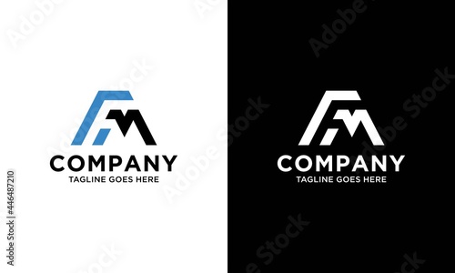 Letter FM modern Logo icon. Premium Line Alphabet Monochrome Monogram emblem. Vector graphic design template element. Graphic Symbol for Corporate Business Identity.