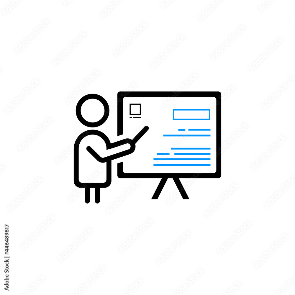 Online education and business training icon