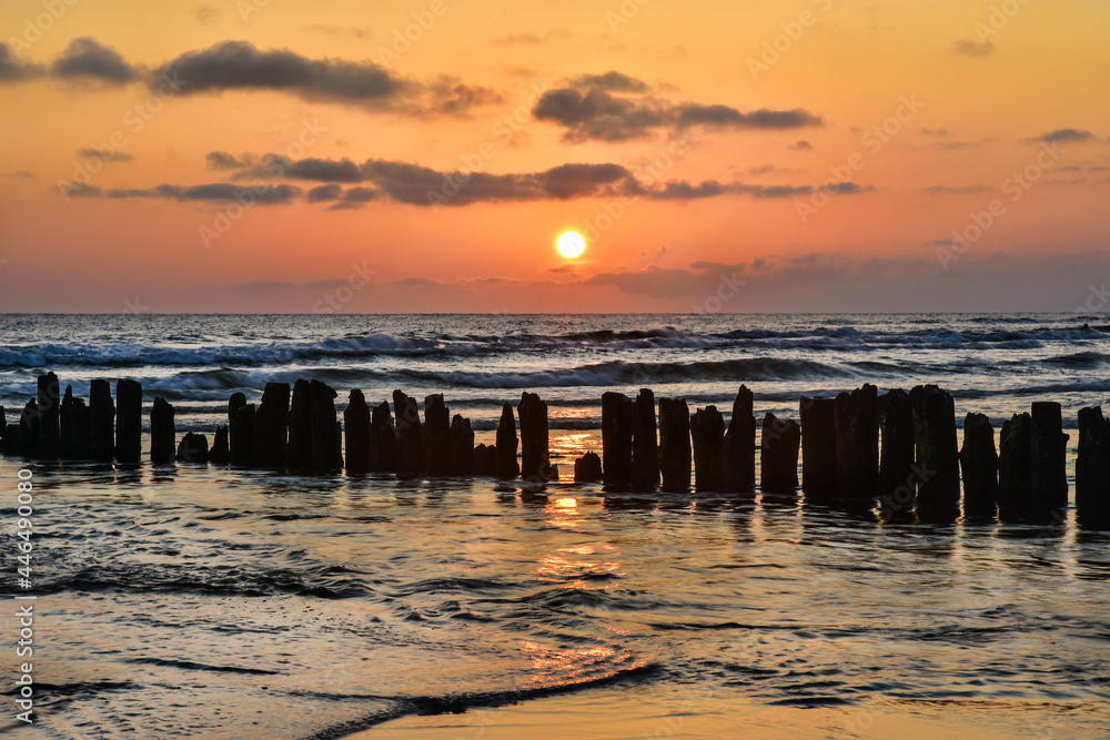 beautiful sunrise at the Baltic Sea, holiday landscape beautiful sunrise at the Baltic Sea, holiday landscape