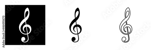 Treble clef isolated