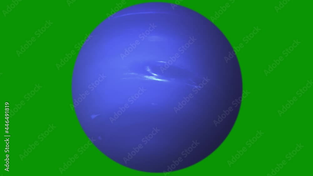 Loopable W/Alpha: planet Neptune gently rotates against green screen background. Elements of this clip furnished by NASA. Straight color with luma matte. Loopable W/Alpha: planet Neptune gently rotates against green screen background. Elements of this clip furnished by NASA. Straight color with luma matte.