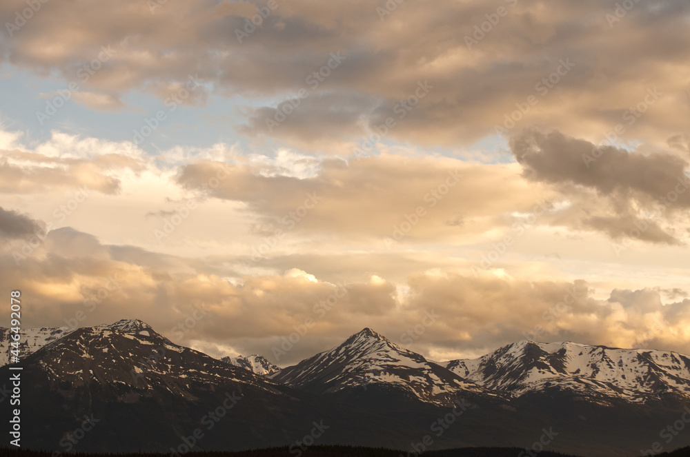 Sunset in the Mountains at Jasper National Park