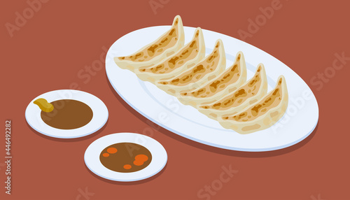 餃子のベクターイラスト素材