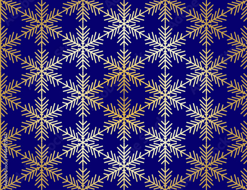 Christmas card. Snowflakes background. Winter seamless pattern.