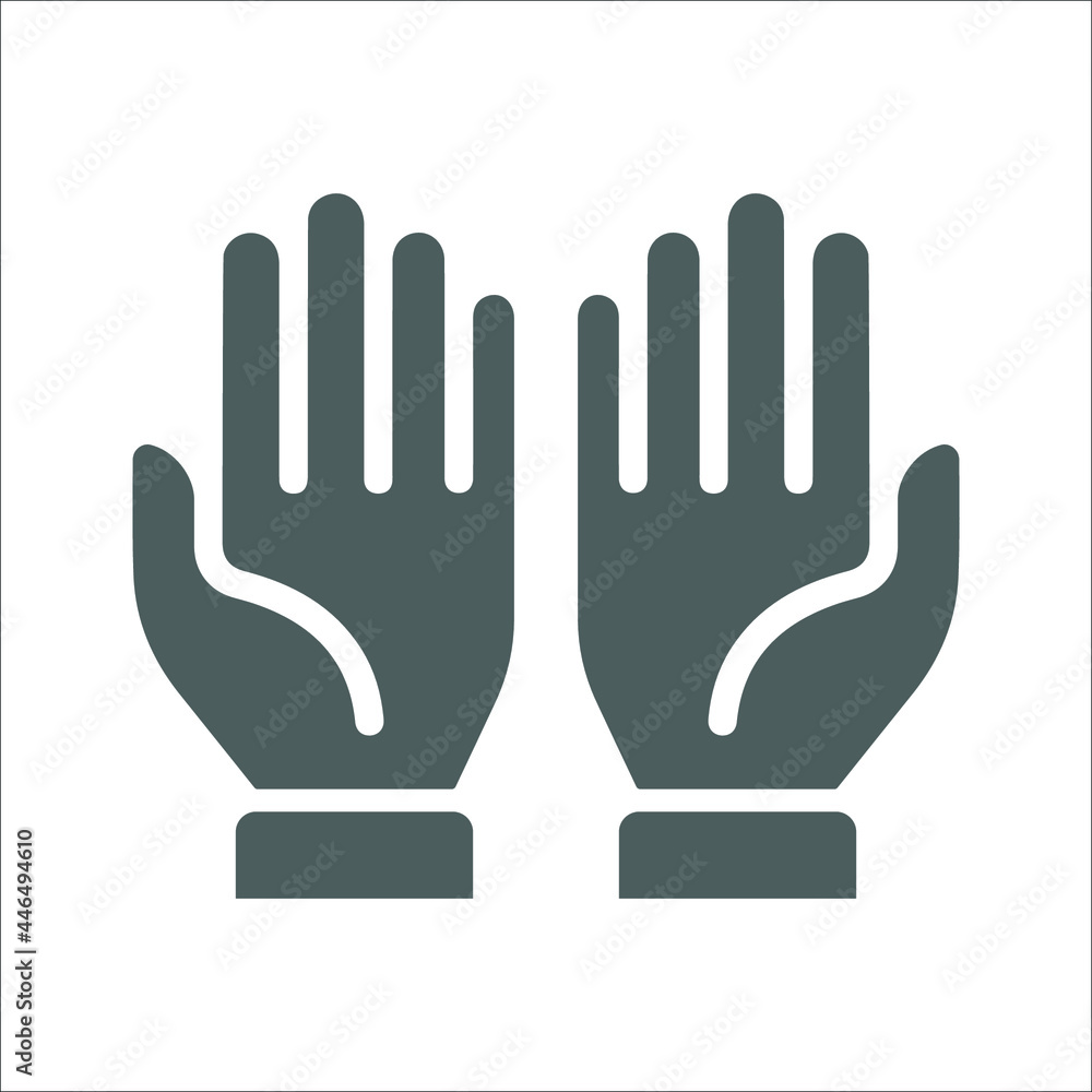 Raise, hand, gesture icon. Gray vector graphics. Raise, hand, gesture icon. Gray vector graphics.