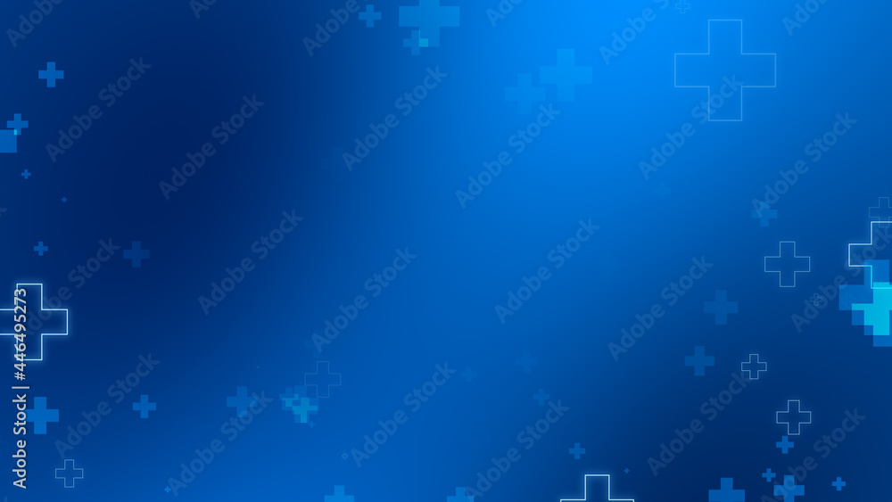 Abstract medical blue cross neon light shapes pattern background. Abstract medical blue cross neon light shapes pattern background.