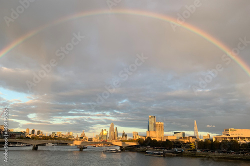 rainbow over the river