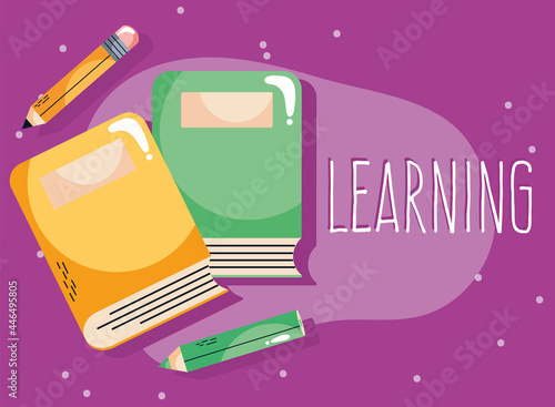 learning lettering with books