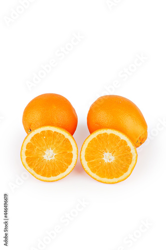 Orange fruit isolated on white                                            