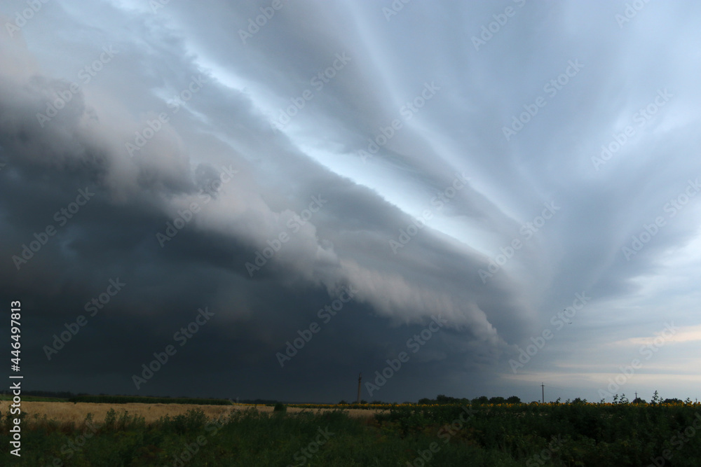 Stormy sky with dark clouds before a thunderstorm. Stormy sky with dark clouds before a thunderstorm.
