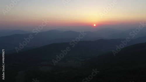 Wallpaper Mural Magic sunrise in foggy summer Carpathian mountains Torontodigital.ca