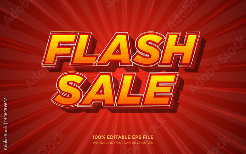 Flash Sale 3d editable text style effect 
