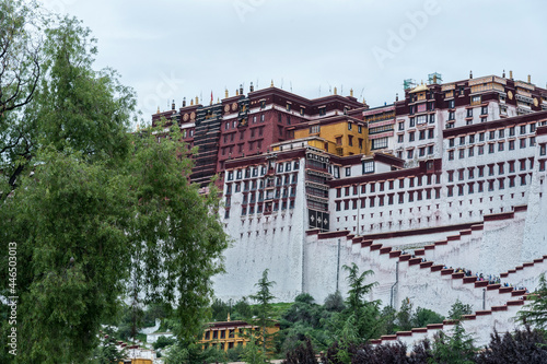 Print op canvas LHASA, TIBET - AUGUST 17, 2018: Magnificent Potala Palace in Lhasa, home of the Dalai Lama before the Chinese invasion and Unesco World Heritage Site