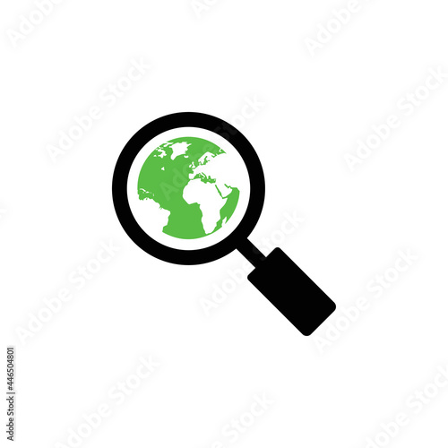 eco green world find icon vector