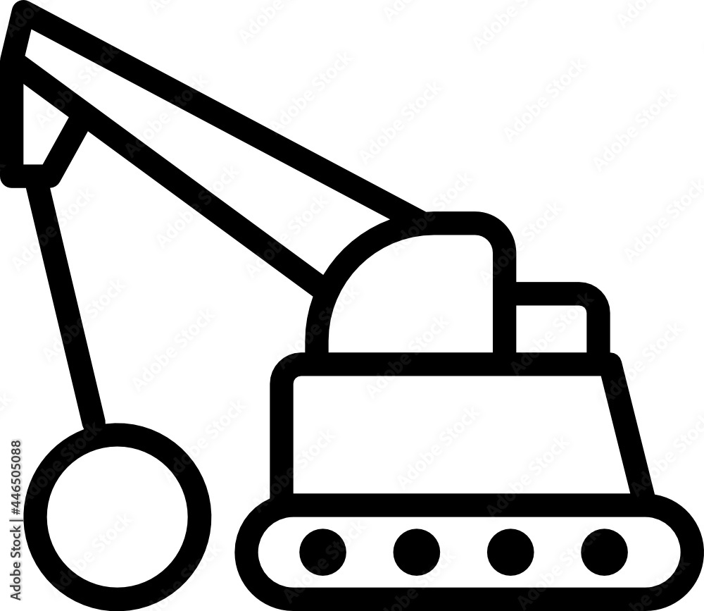 wrecking ball truck icon wrecking ball truck icon