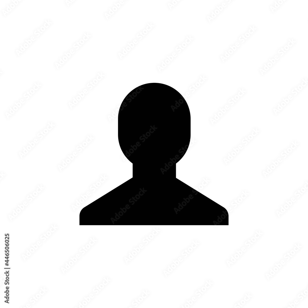 User account sign solid black icon. Avatar symbol. Siimple mark. Illustration on white background. Trendy modern profile sign in flat style, for app, graphic design, web, ui, ux, mobile. Vector EPS 10 User account sign solid black icon. Avatar symbol. Siimple mark. Illustration on white background. Trendy modern profile sign in flat style, for app, graphic design, web, ui, ux, mobile. Vector EPS 10