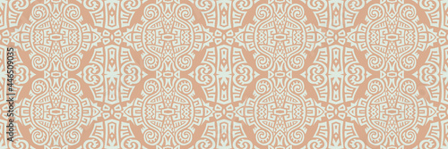 Abstract Ethnic Vector Seamless Pattern. Trendy boho tile. African textile design. Scandinavian ornament. Perfect for wallpaper, cloth, wrapping paper and other endless fill.