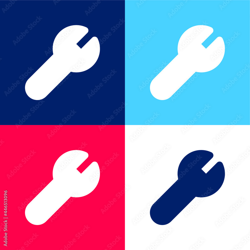 Adjust blue and red four color minimal icon set Adjust blue and red four color minimal icon set