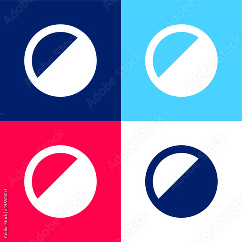 Adjustment blue and red four color minimal icon set