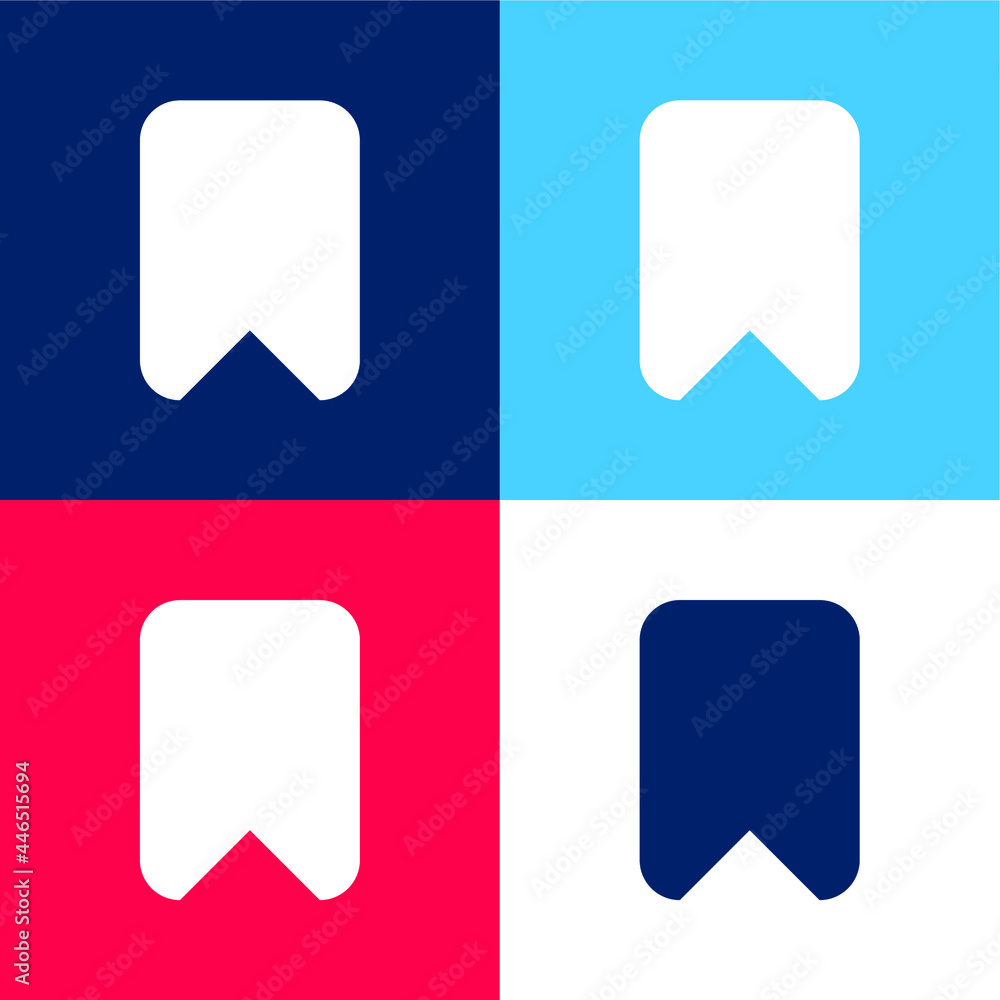 Bookmark Big Black Solid Rounded Interface Symbol blue and red four color minimal icon set Bookmark Big Black Solid Rounded Interface Symbol blue and red four color minimal icon set