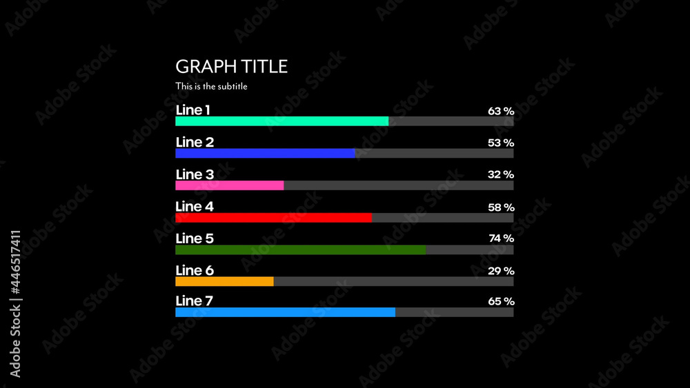 Horizontal Bar Graph with Percentages Stock Template Adobe Stock