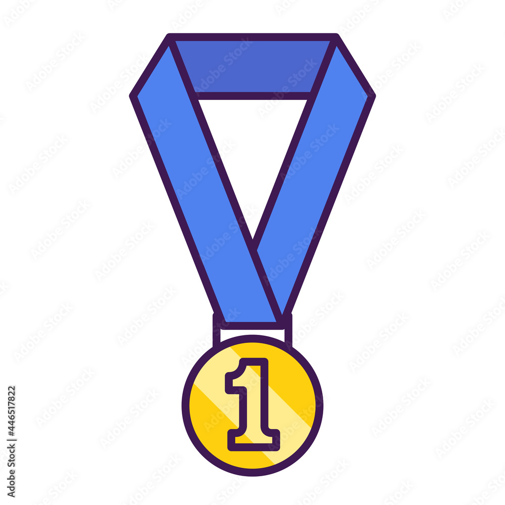 Isolated gold medal icon First place Vector illustration Isolated gold medal icon First place Vector illustration