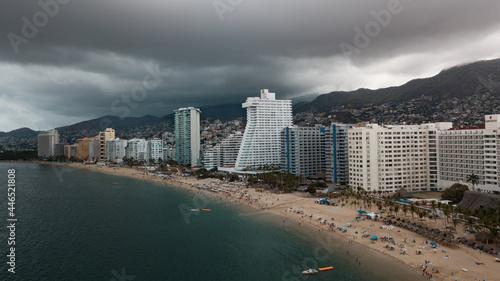 Aerial photography of acapulco beach during a storm © Alex Wolf 