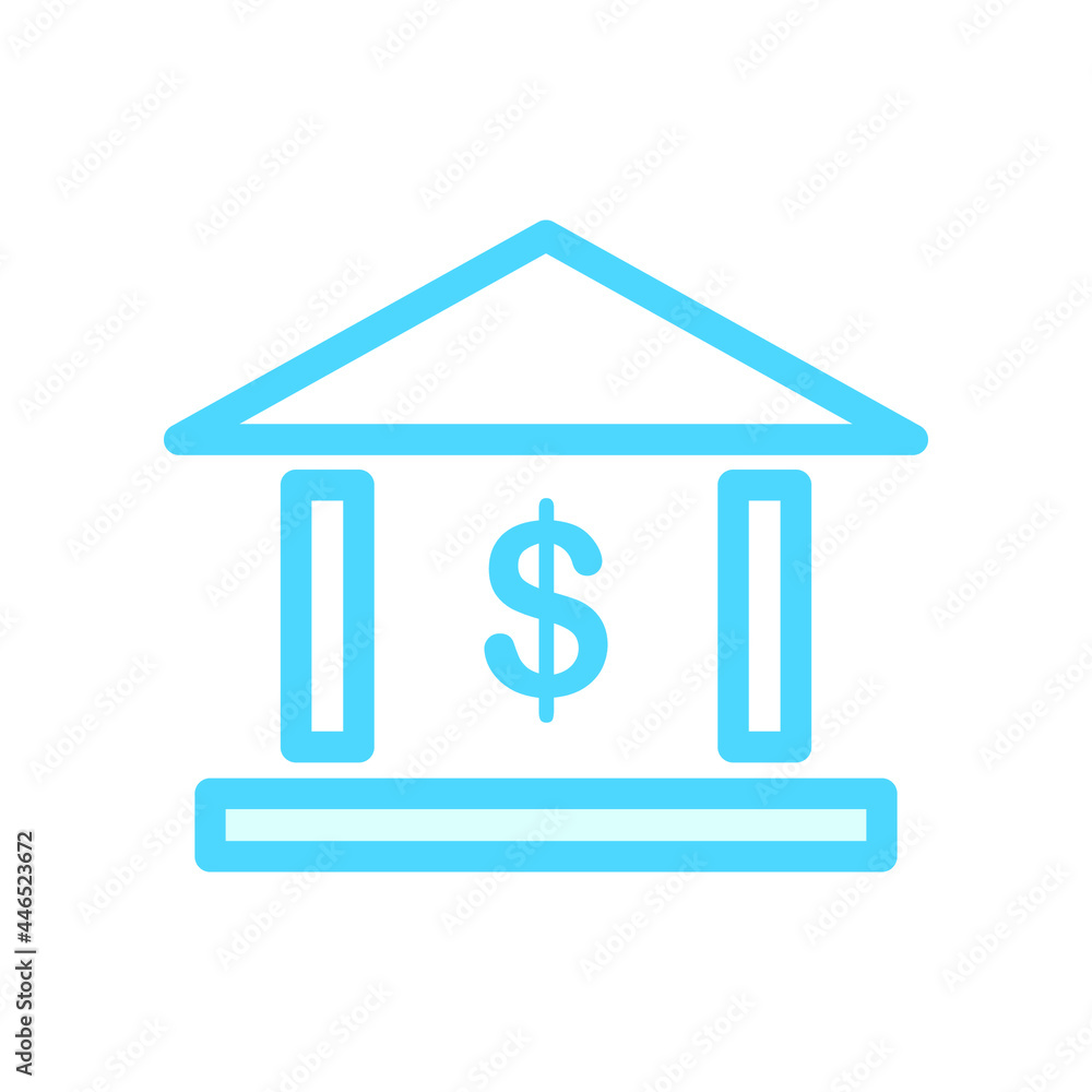 Illustration Vector Graphic of Bank Building icon Illustration Vector Graphic of Bank Building icon