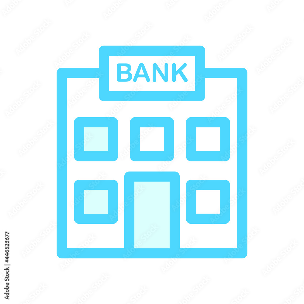 Illustration Vector Graphic of Bank Building icon Illustration Vector Graphic of Bank Building icon